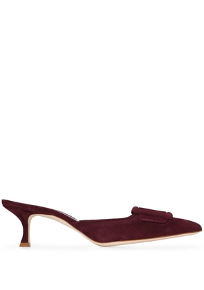 Manolo Blahnik 50mm Maysale mules - Red