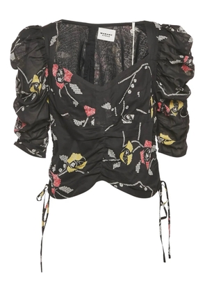 MARANT ÉTOILE Galaor printed top - Black