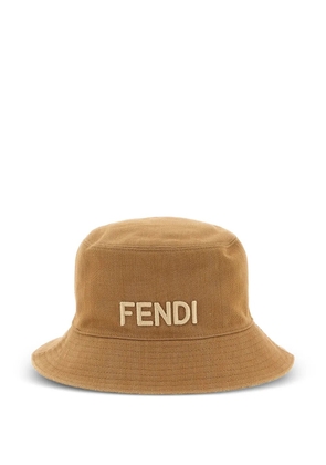 FENDI FF-pattern reversible bucket hat - Neutrals