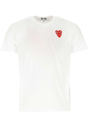 Comme Des Garçons Play logo-appliqué cotton T-shirt - White