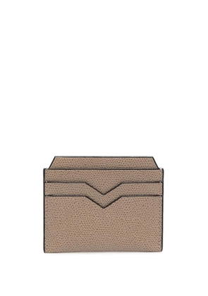 Valextra four-slot leather cardholder - Neutrals