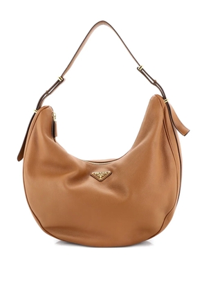 Prada Pre-Owned Arque Half Moon Hobo Leather Large shoulder bag - Brown