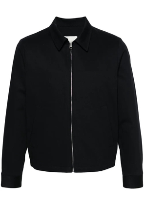 SANDRO zipped cotton shirt jacket - Blue