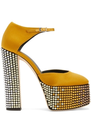 Giuseppe Zanotti 150mm Bebe Strass pumps - Yellow