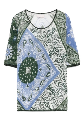 LIU JO bandana-print T-shirt - Green