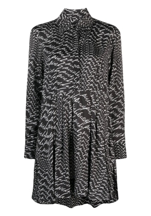 PINKO Asterix logo-print shirtdress - Black