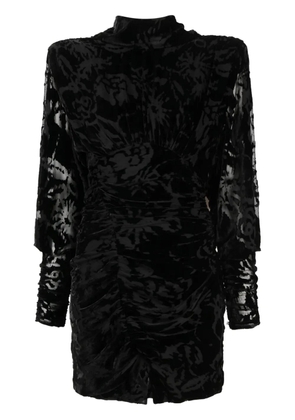 IRO Narivo floral-jacquard velvet minidress - Black