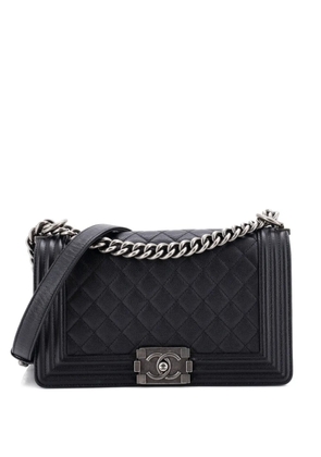 CHANEL Pre-Owned Boy Flap Bag Quilted Caviar Old Medium crossbody bag - Black