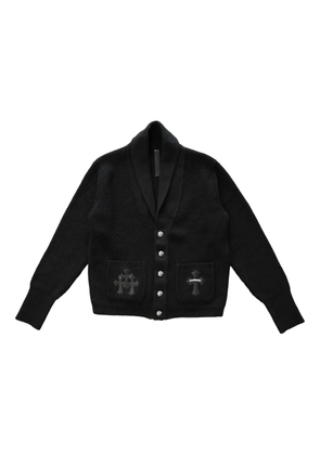 Chrome Hearts cashmere cross-patch cardigan - Black