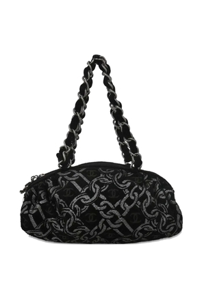 CHANEL Pre-Owned 2005-2006 chain-print tote bag - Black