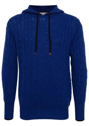 N.Peal Fitzrovia organic cashmere hoodie - Blue