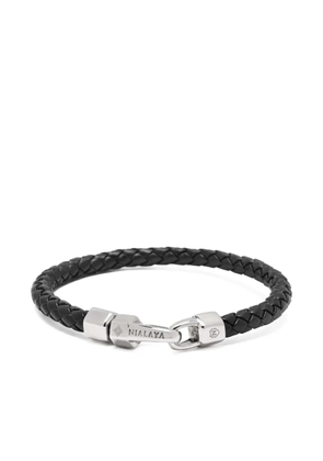 Nialaya Jewelry braided leather bracelet - Black