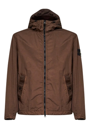 Stone Island hooded zip jacket - Brown