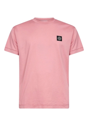 Stone Island Logo patch crew-neck T-shirt - Pink