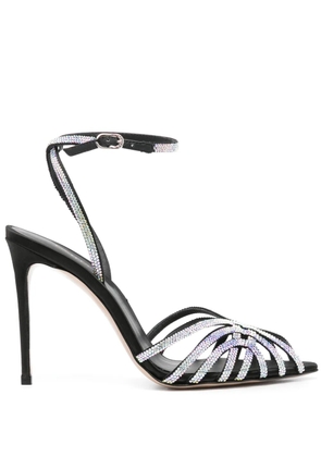 Le Silla Embrace 105mm crystal-embellished sandals - Black