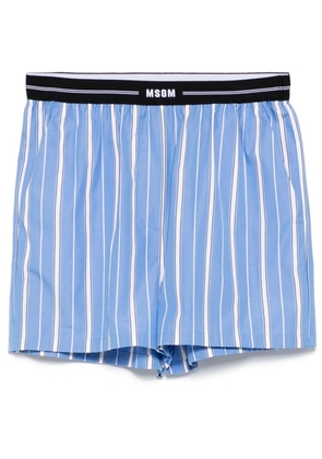 MSGM Striped shorts - Blue