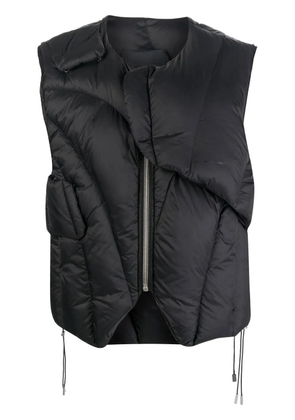 HELIOT EMIL logo-print padded gilet - Black