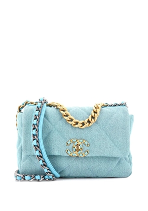 CHANEL Pre-Owned 19 Flap Bag Quilted Denim Medium shoulder bag - Blue
