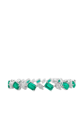 HYT Jewelry emerald and diamond tennis bracelet - Silver