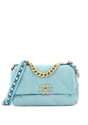 CHANEL Pre-Owned 19 Flap Bag Quilted Denim Medium shoulder bag - Blue