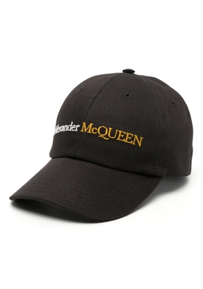 Alexander McQueen logo-embroidered cotton baseball cap - Black