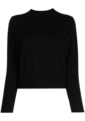 N.Peal cropped fine-knit cashmere sweater - Black