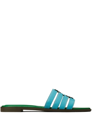 Tory Burch Ines cut-out leather slides - Green