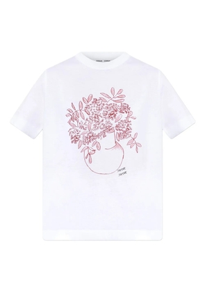 SAMSOE SAMSOE floral-print T-shirt - White
