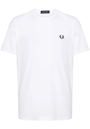 Fred Perry logo-print cotton T-shirt - White
