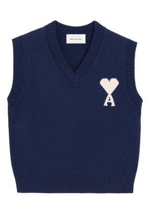 AMI Paris Ami De Coeur knitted vest - Blue