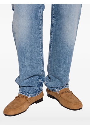 Versace Medusa chain-detail leather loafers - Brown