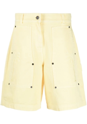 Palm Angels embroidered palm tree shorts - Yellow