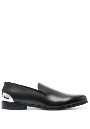 Alexander McQueen metal-heel leather loafers - Black