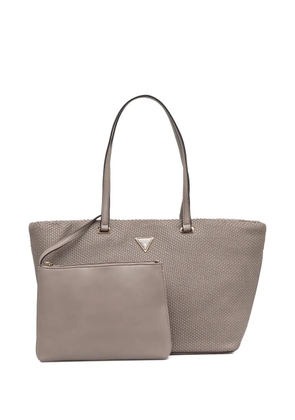 GUESS USA logo-plaque shoulder bag - Neutrals