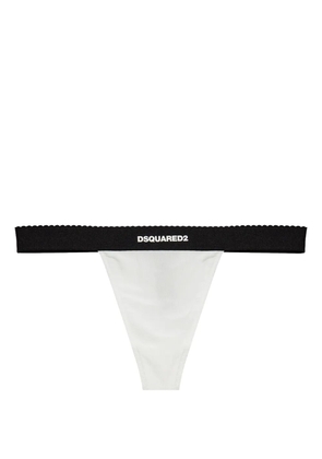 DSQUARED2 logo thong - White