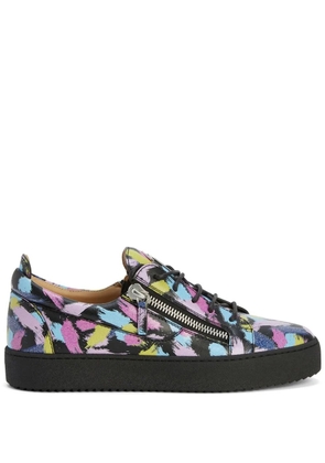Giuseppe Zanotti Frankie double-zip low-top sneakers - Multicolour