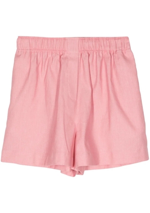 Elie Saab gabardine-weave high-waisted shorts - Pink