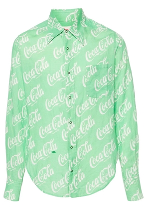 ERL x Coca-Cola monogram-print shirt - Green