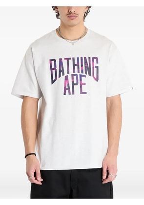 A BATHING APE® lettering-print T-shirt - Grey