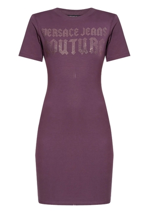 Versace Jeans Couture logo-embellished T-shirt dress - Purple