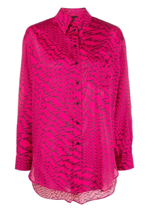 PINKO logo-print long-sleeve shirt