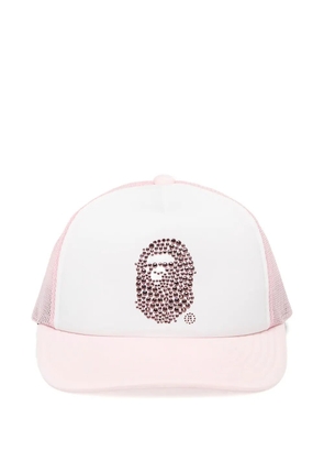 A BATHING APE® crystal-embellished mesh cap - Pink