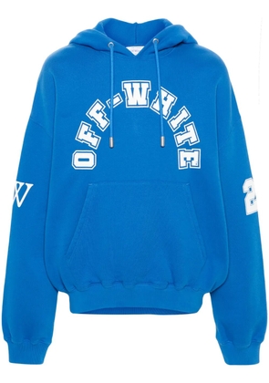 Off-White Football logo-print hoodie - Blue