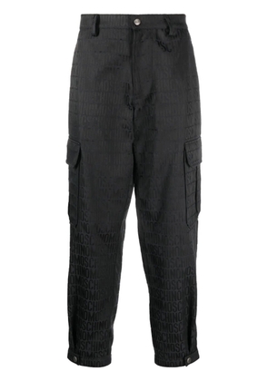 Moschino logo-print cargo trousers - Black