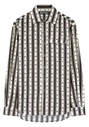 Palm Angels Palm tree striped shirt - Black