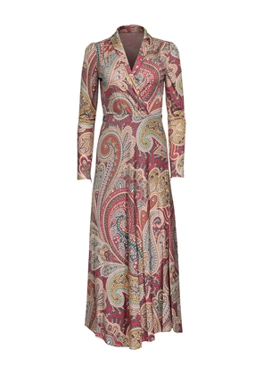 ETRO paisley wrap dress - Neutrals