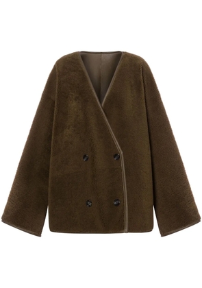 Philosophy Di Lorenzo Serafini double-breasted shearling coat - Green