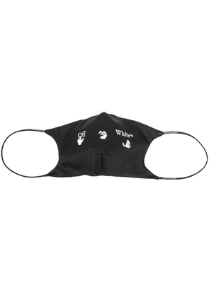 Off-White logo-print face mask - Black