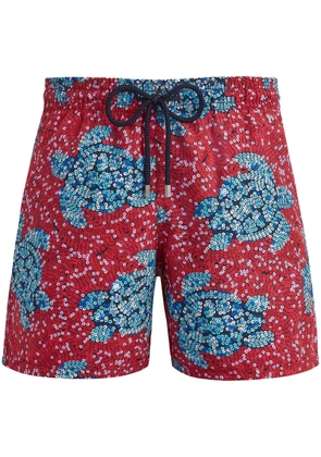 Vilebrequin turtle-print swim shorts - Red