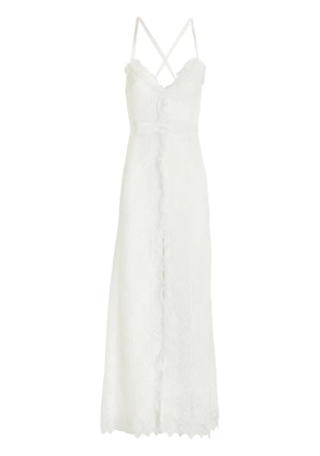 Giambattista Valli corded-lace sleeveless maxi dress - White